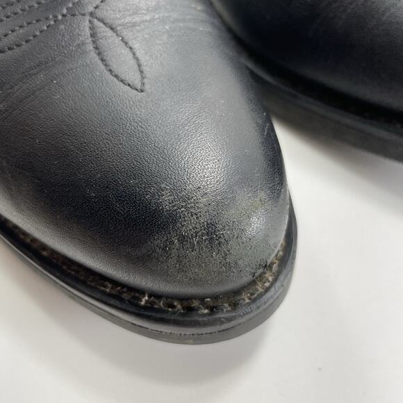 Durango 7” Leather Side Zipper Shorty Trucker Ankle Boots Men 7.5 D TR820 Black main image 3